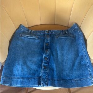 LOFT Blue Mini Skirt Casual Denim